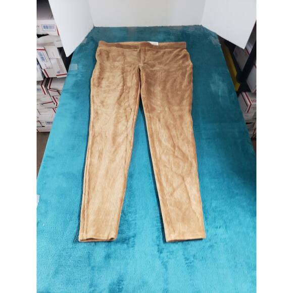 Hue Pants Size Extra Large Womens Brown Corduroy Jeggings Stretch Straight NWT - Picture 1 of 12